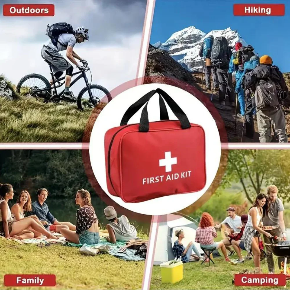 Outdoorzees 173pcs Large First Aid Kit: Portable Bag For Outdoor Hunting, Hiking, Camping And More - Including Emergency Supplies! - Image 5