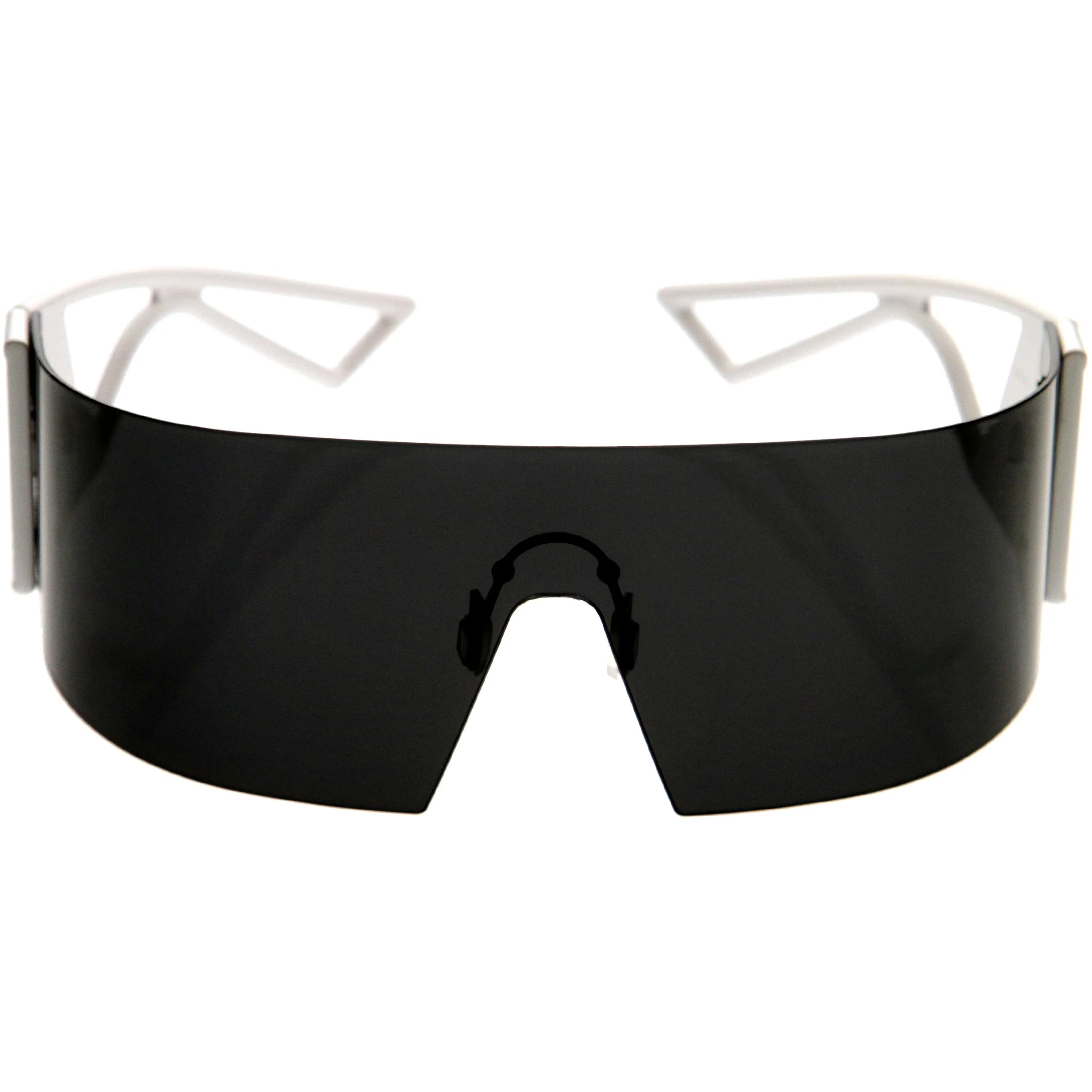 zeroUV 80s Retro Wrap Around One Piece Futuristic Sunglasses D305 - Image 17