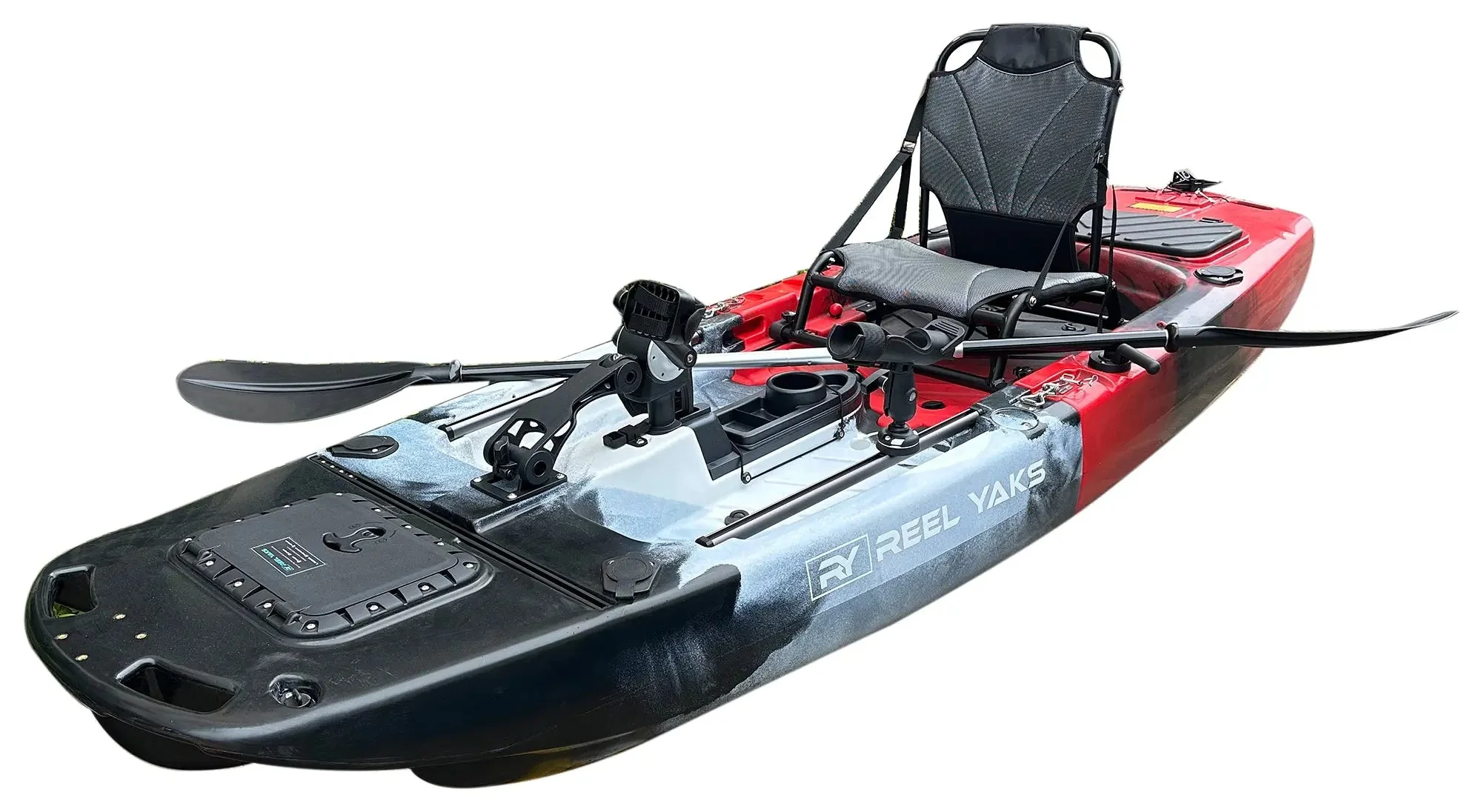 ReelYaks 9.5ft Raider Modular Propeller Drive Pedal Fishing Kayak | 380lbs Capacity | 2 Piece - Image 2