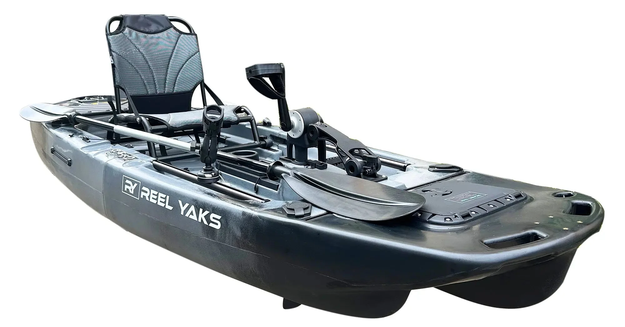 ReelYaks 9.5ft Raider Modular Propeller Drive Pedal Fishing Kayak | 380lbs Capacity | 2 Piece - Image 7