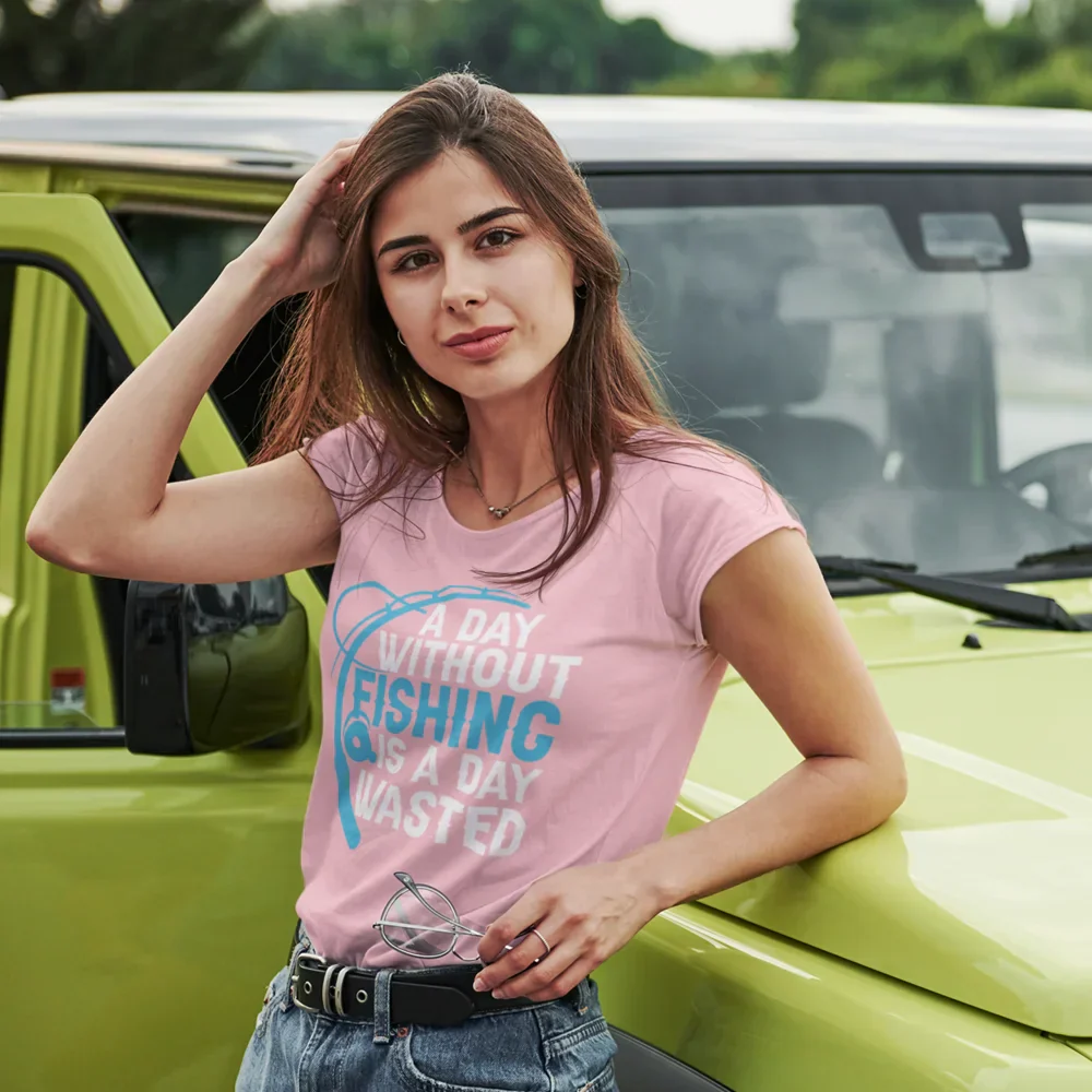 Outdoorzees A Day Without Fishing T-Shirt for Women - Image 4