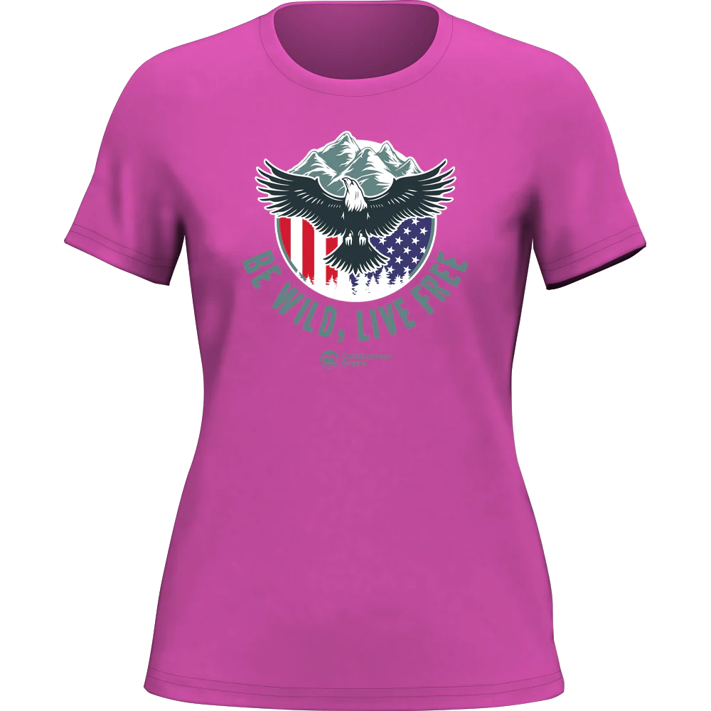 Outdoorzees Be Wild Be Free T-Shirt for Women - Image 2