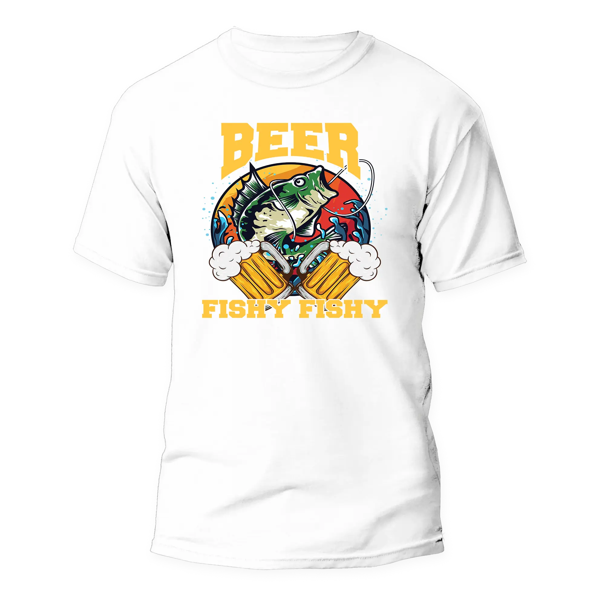 Outdoorzees Beer Fishy Fishy 2 Man T-Shirt - Image 2