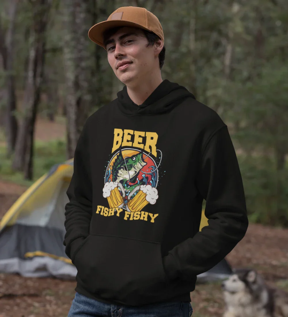 Outdoorzees Beer Fishy Fishy 2 Unisex Hoodie - Image 5