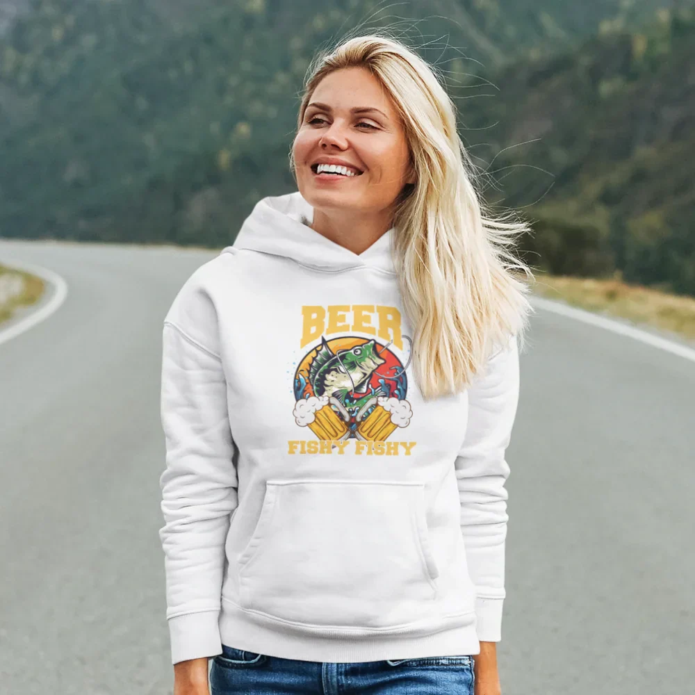 Outdoorzees Beer Fishy Fishy 2 Unisex Hoodie - Image 6