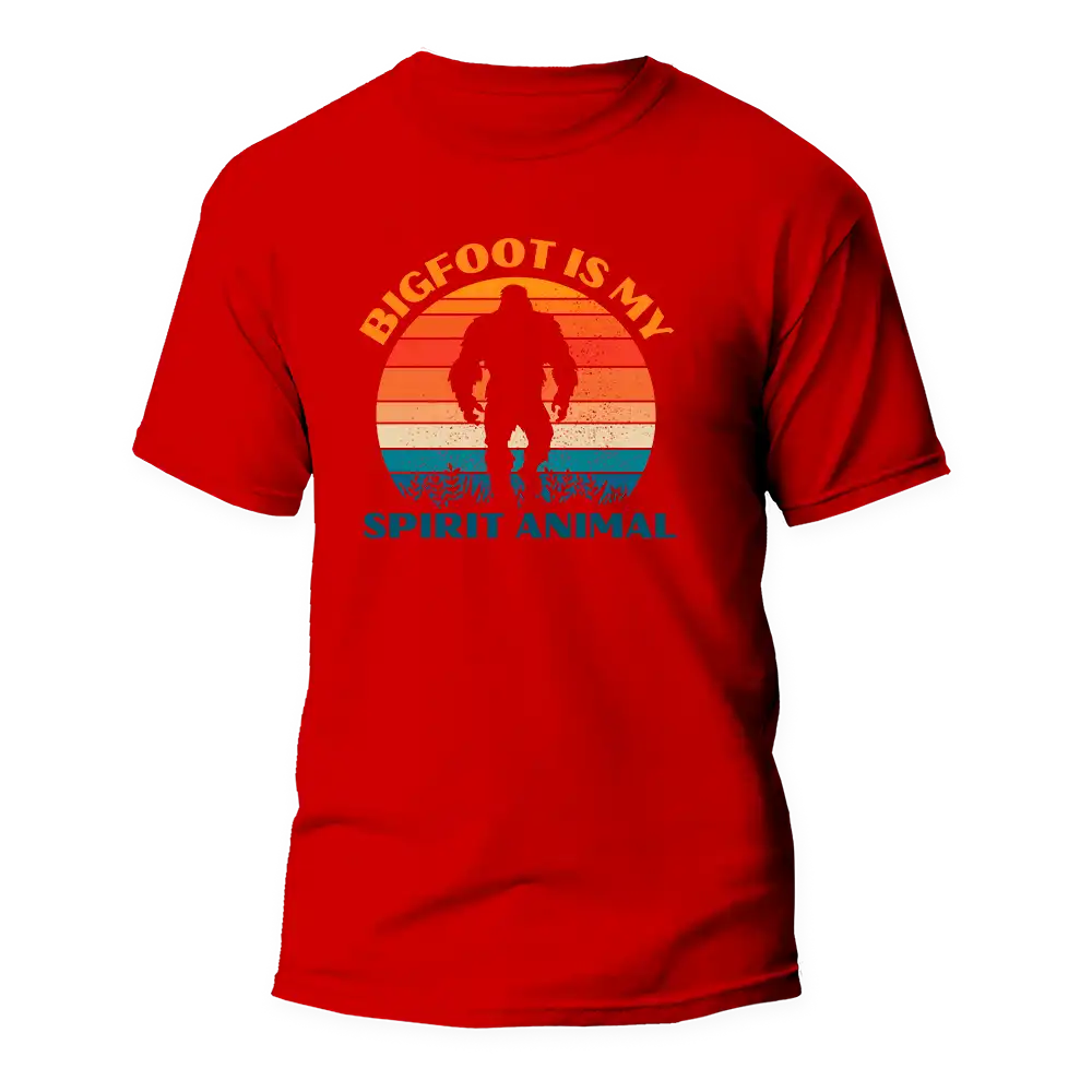 Outdoorzees Bigfoot Is My Spirit Animal Man T-Shirt - Image 3