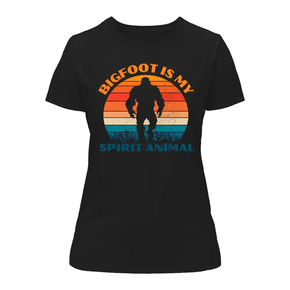 Outdoorzees Bigfoot Is My Spirit Animal T-Shirt for Women - Image 3