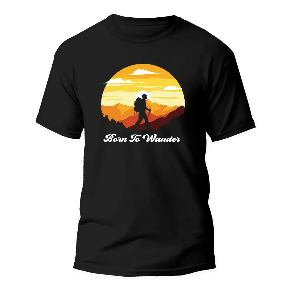 Outdoorzees Born To Wander Man T-Shirt - Image 2