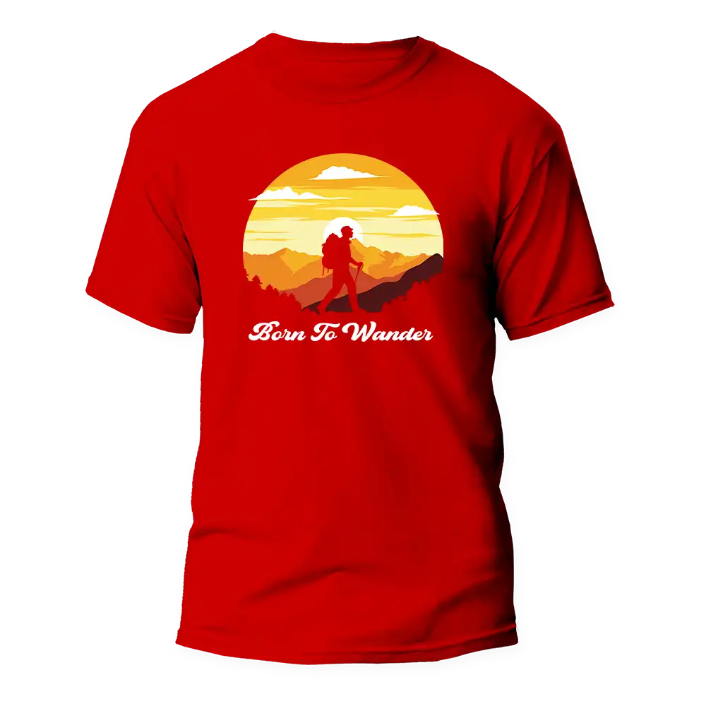 Outdoorzees Born To Wander Man T-Shirt - Image 3