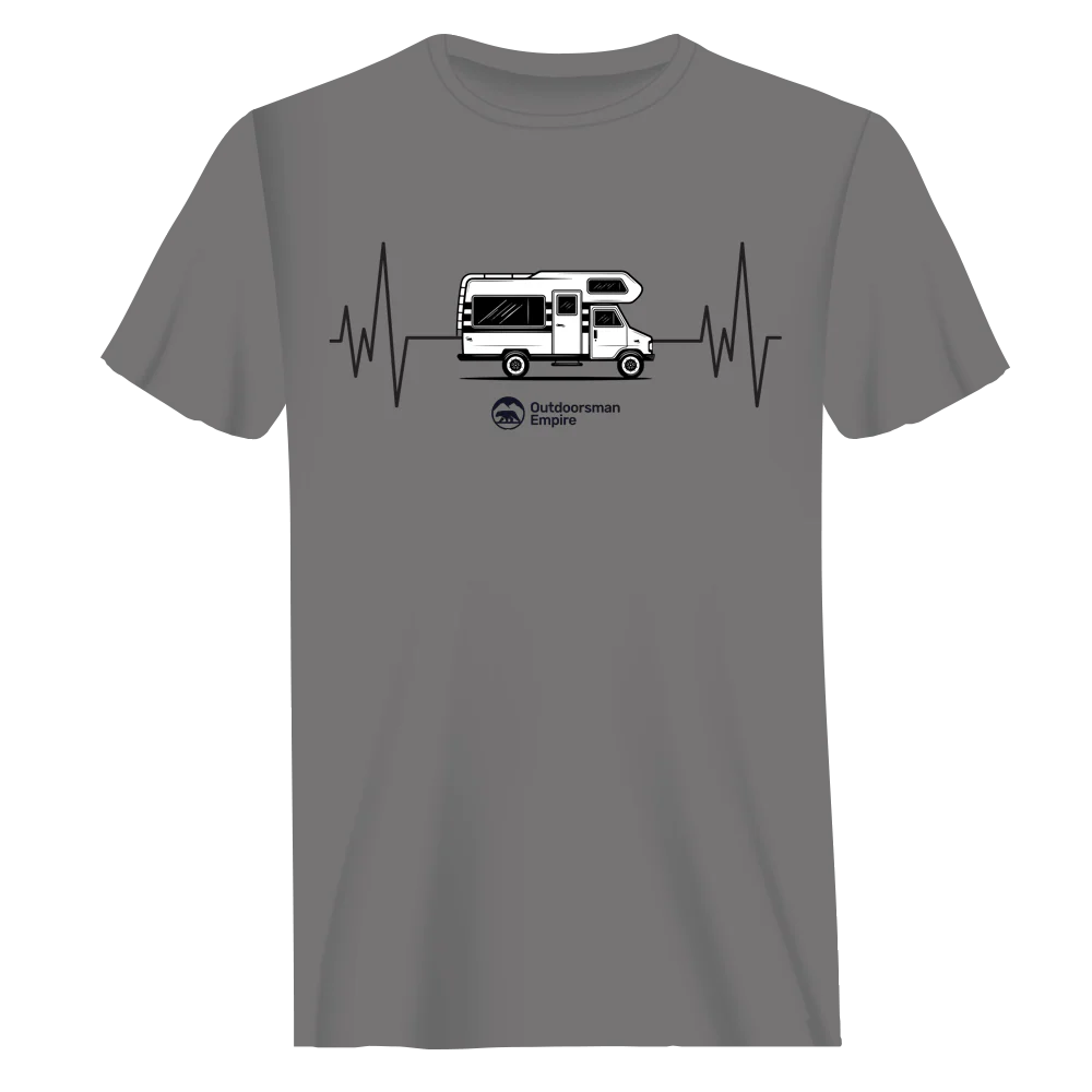 Outdoorzees Camping Cardiogram Man T-Shirt - Image 2