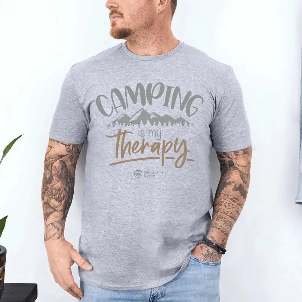 Outdoorzees Camping Is My Therapy Man T-Shirt - Image 2