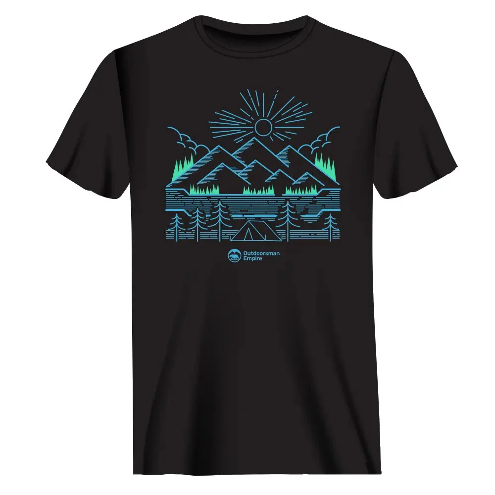 Outdoorzees Camping Lines Man T-Shirt - Image 2