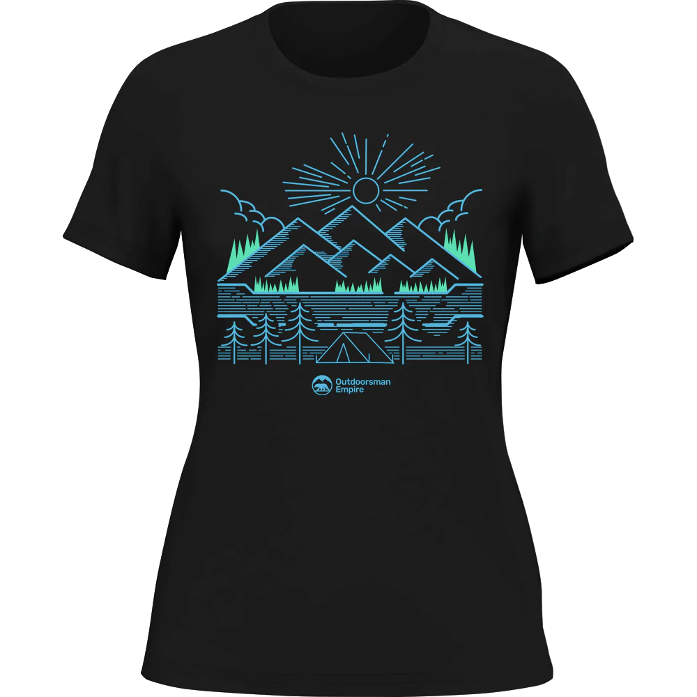 Outdoorzees Camping Lines T-Shirt for Women