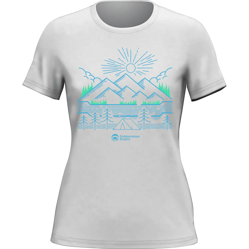 Outdoorzees Camping Lines T-Shirt for Women - Image 2