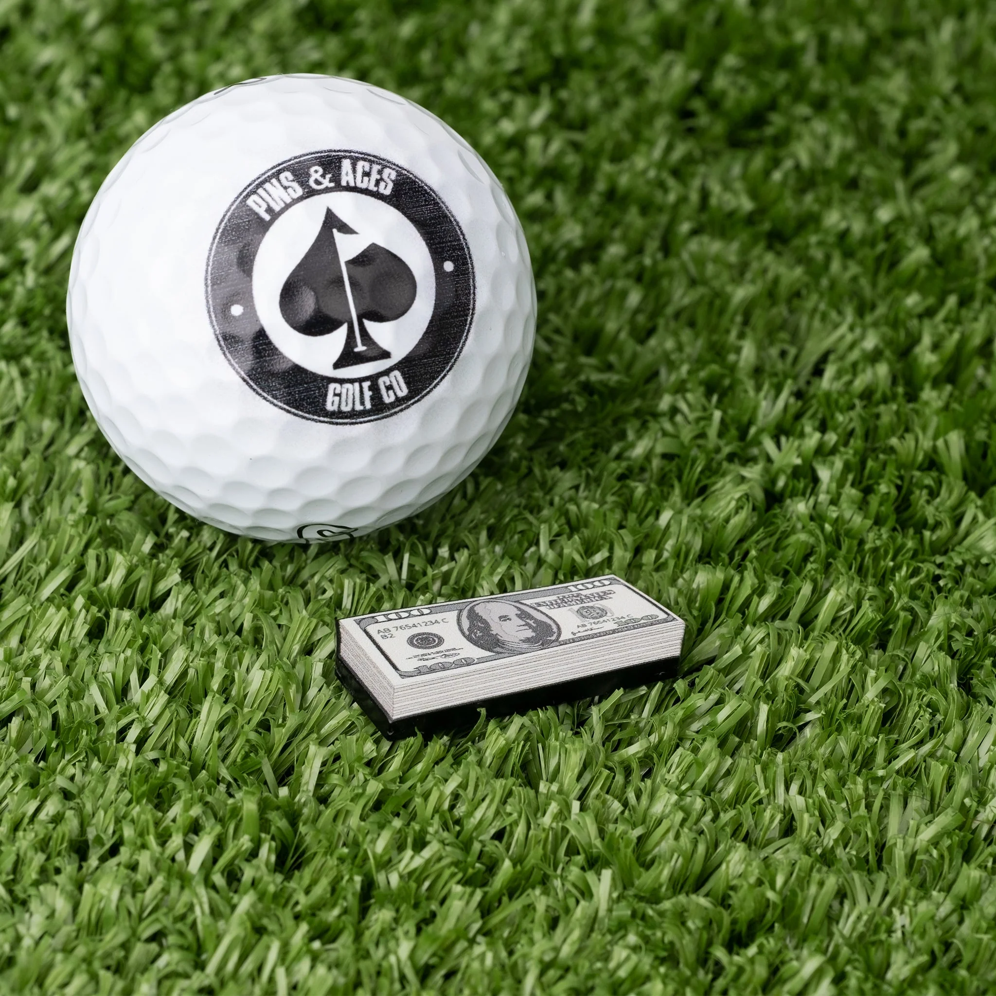 Pins and Aces Cash Stack Ball Marker - Image 4