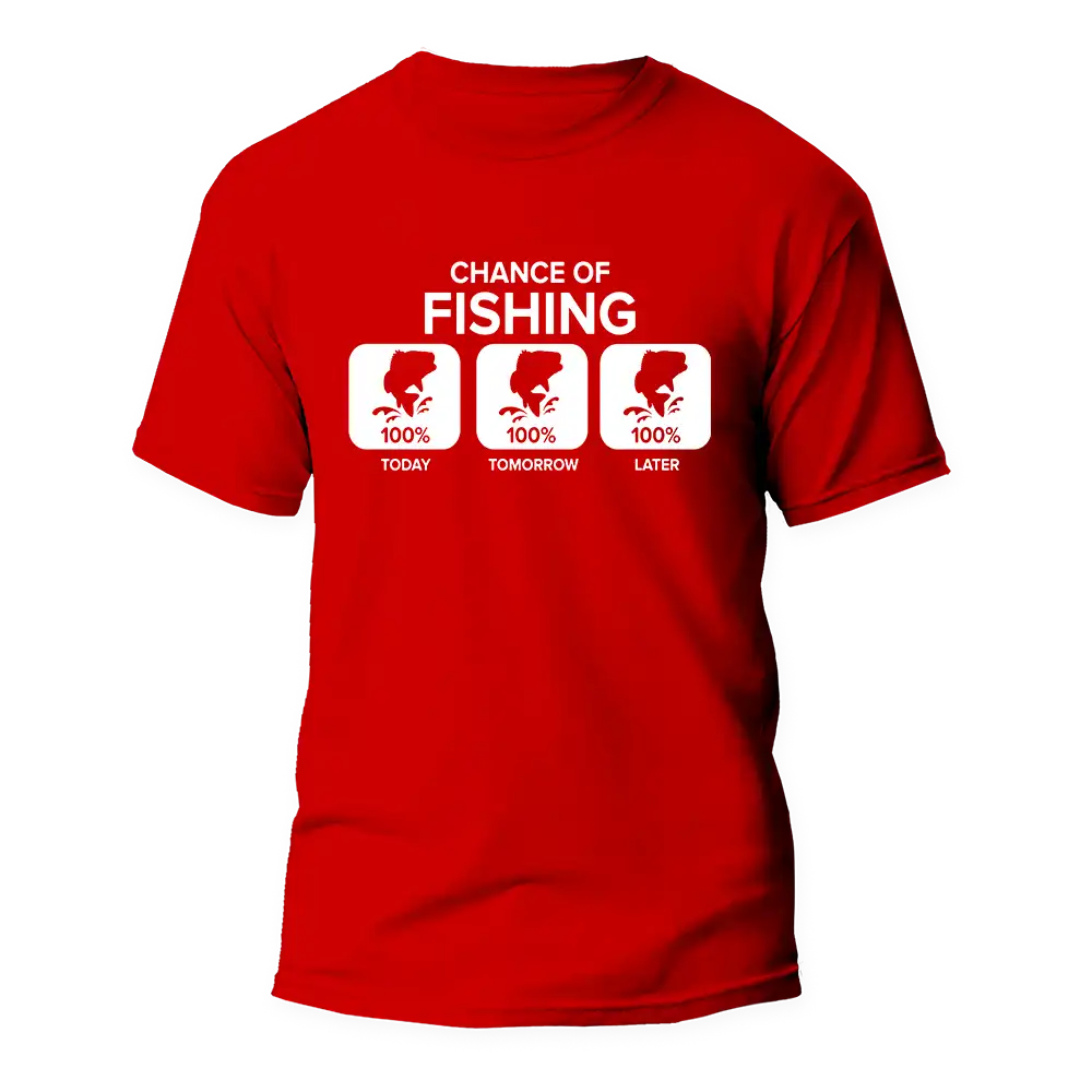Outdoorzees Chance of Fishing Man T-Shirt - Image 3