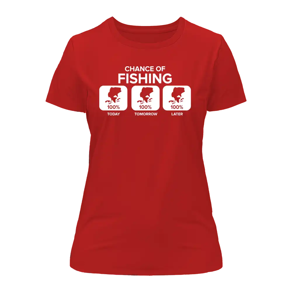 Outdoorzees Chance of Fishing T-Shirt for Women - Image 2