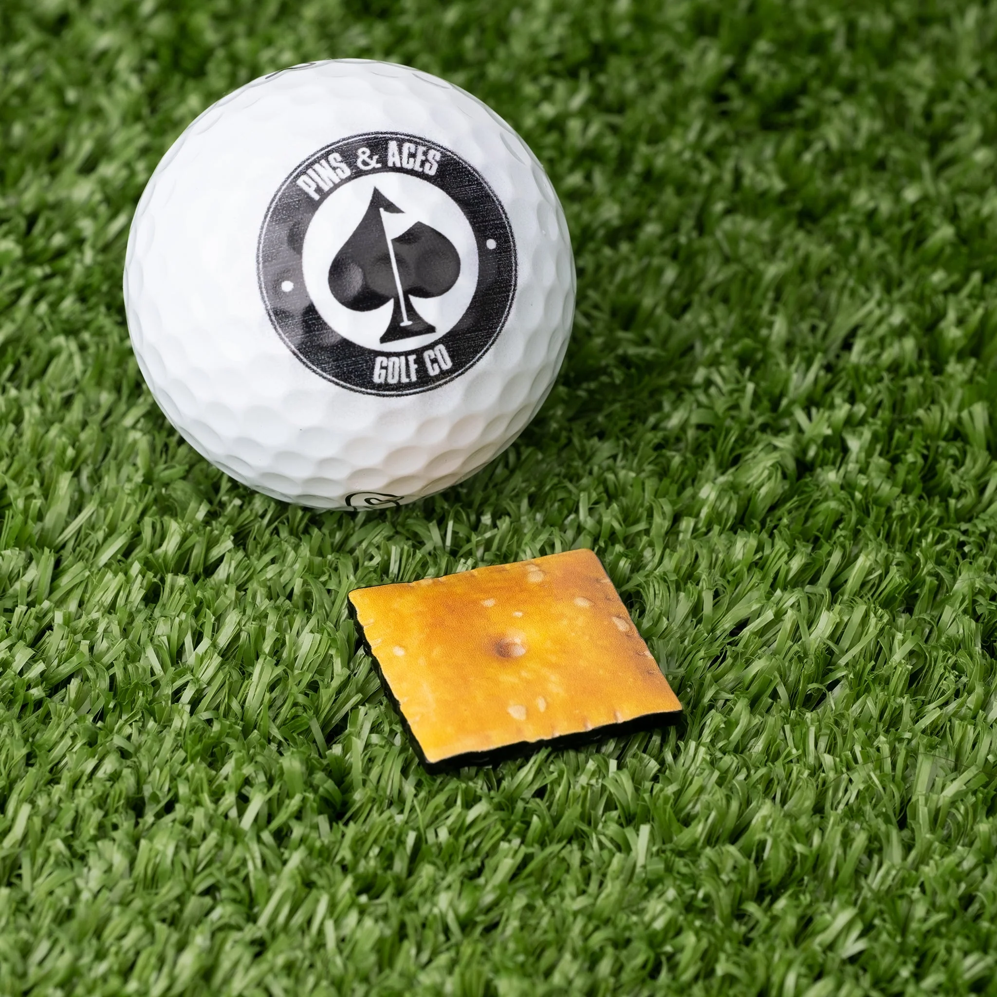 Pins and Aces Cheese Cracker Ball Marker - Image 3