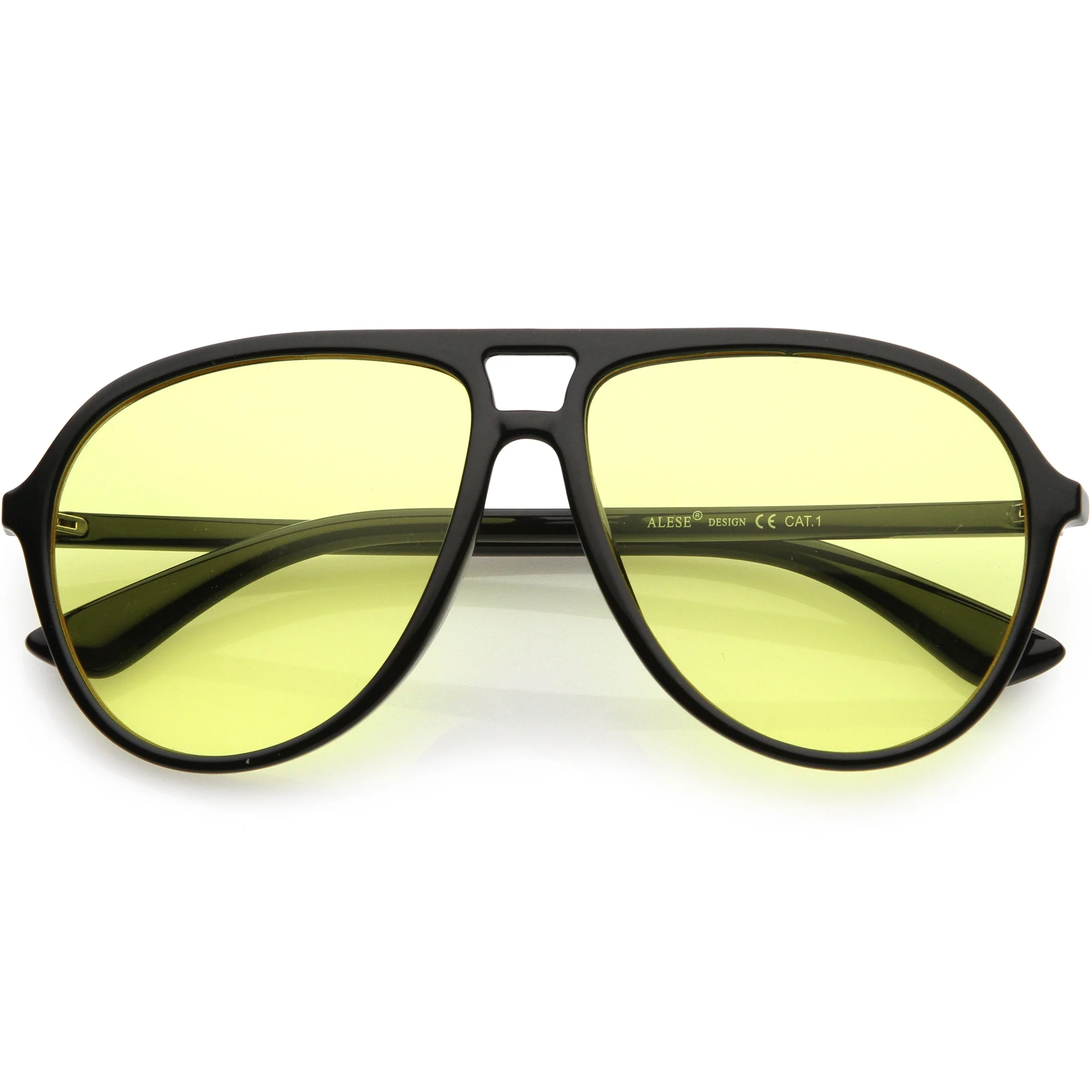 zeroUV  - Classic 80s Inspired Color Tinted Lens Retro Aviator Sunglasses D015 - Image 10