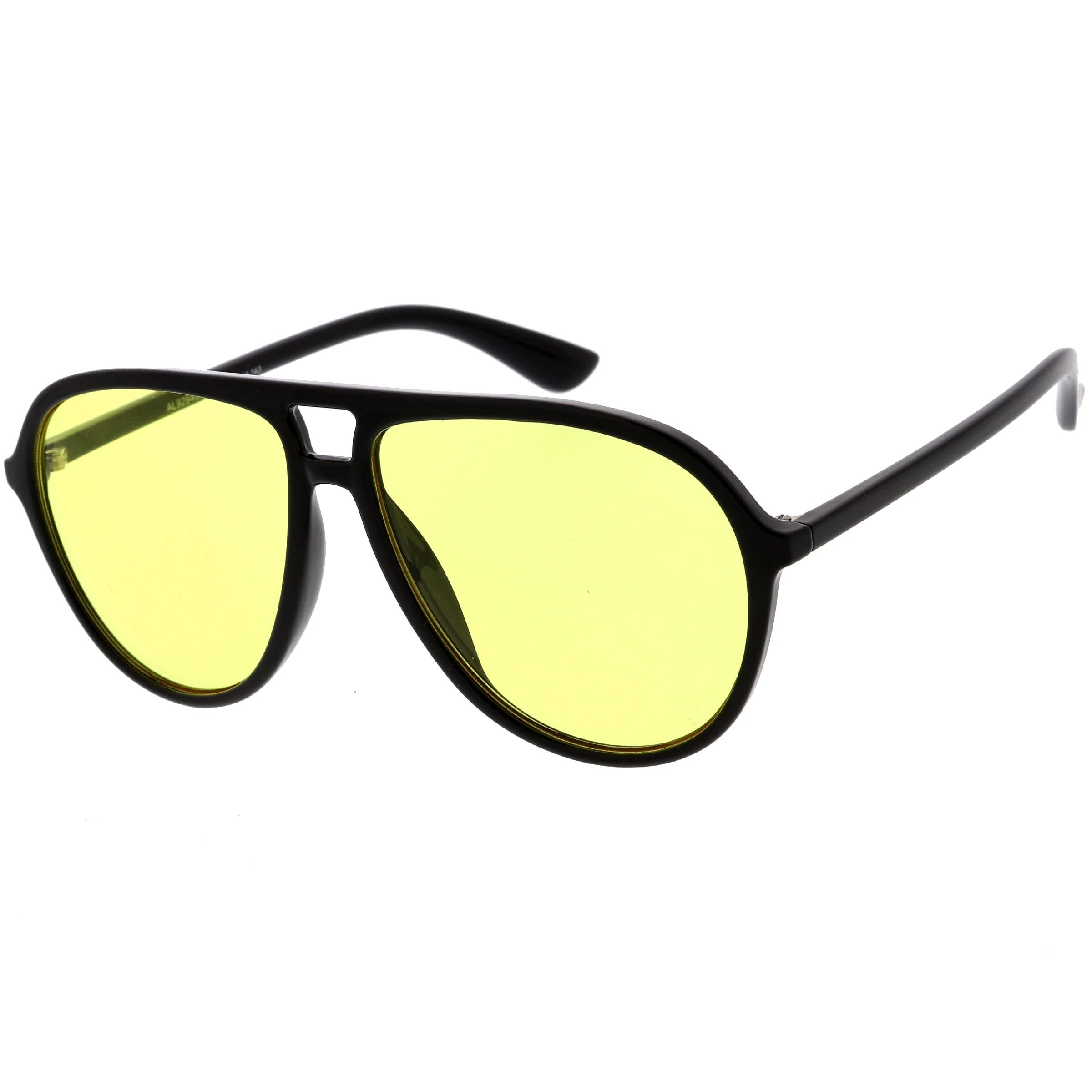 zeroUV  - Classic 80s Inspired Color Tinted Lens Retro Aviator Sunglasses D015 - Image 11