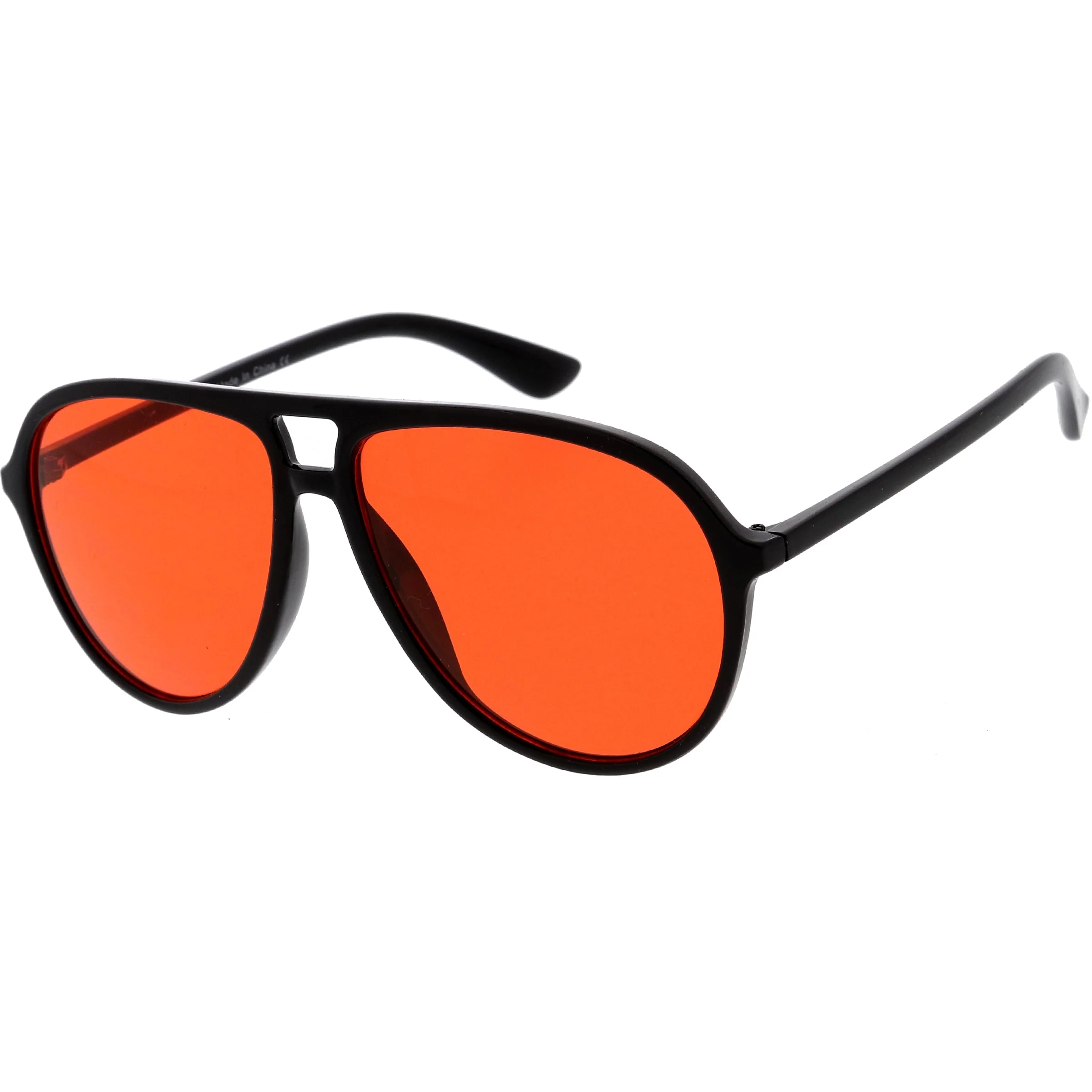 zeroUV  - Classic 80s Inspired Color Tinted Lens Retro Aviator Sunglasses D015 - Image 14