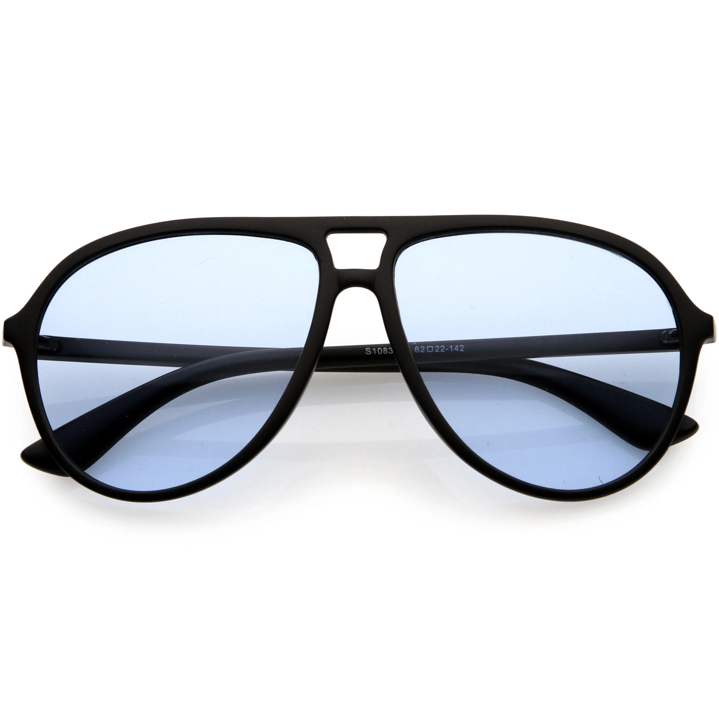 zeroUV  - Classic 80s Inspired Color Tinted Lens Retro Aviator Sunglasses D015 - Image 4