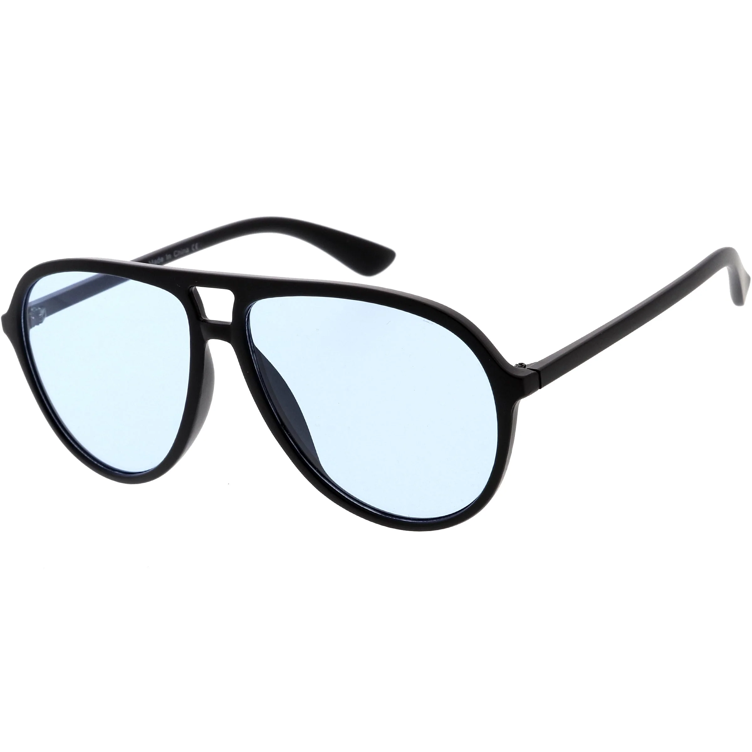 zeroUV  - Classic 80s Inspired Color Tinted Lens Retro Aviator Sunglasses D015 - Image 5