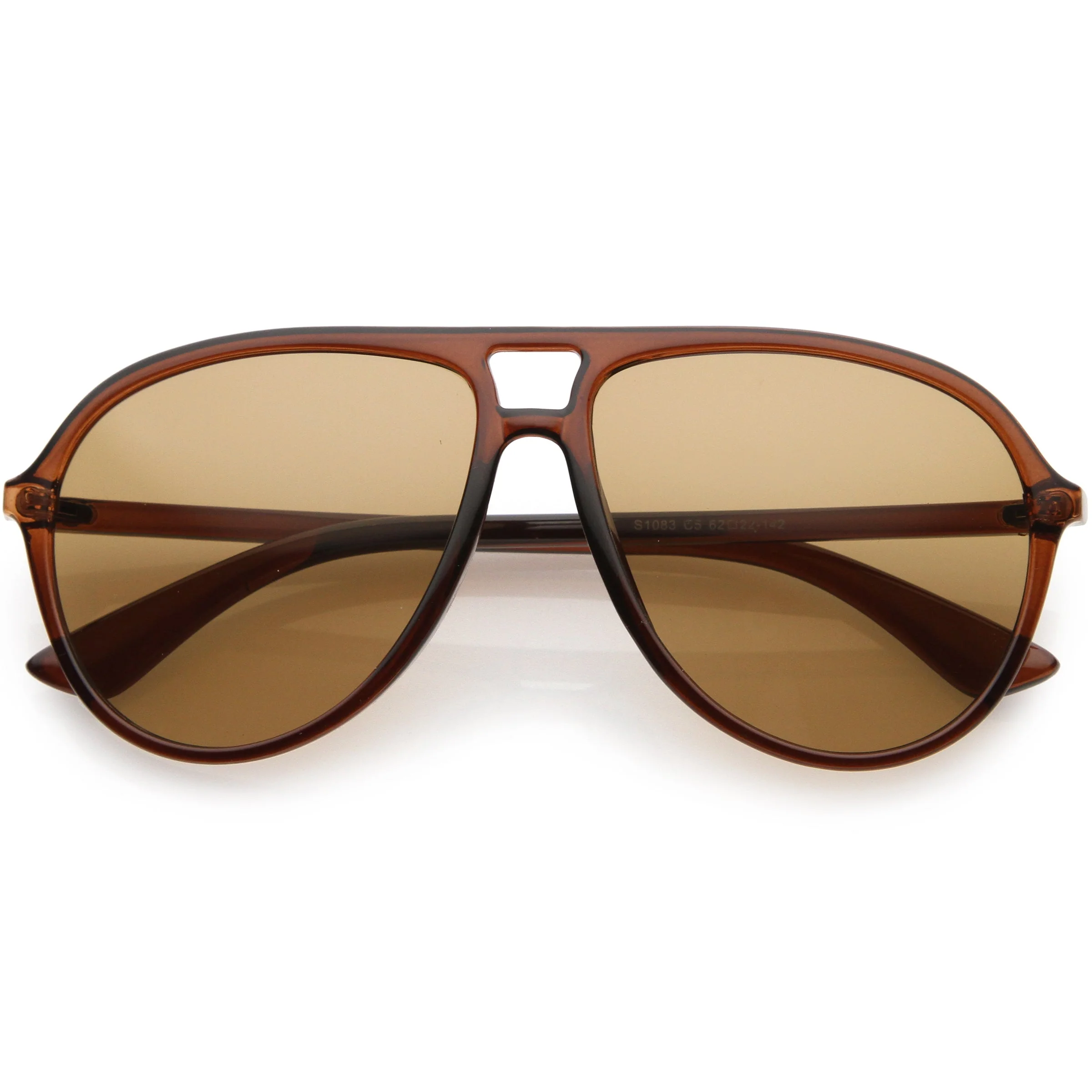 zeroUV  - Classic 80s Inspired Color Tinted Lens Retro Aviator Sunglasses D015 - Image 7