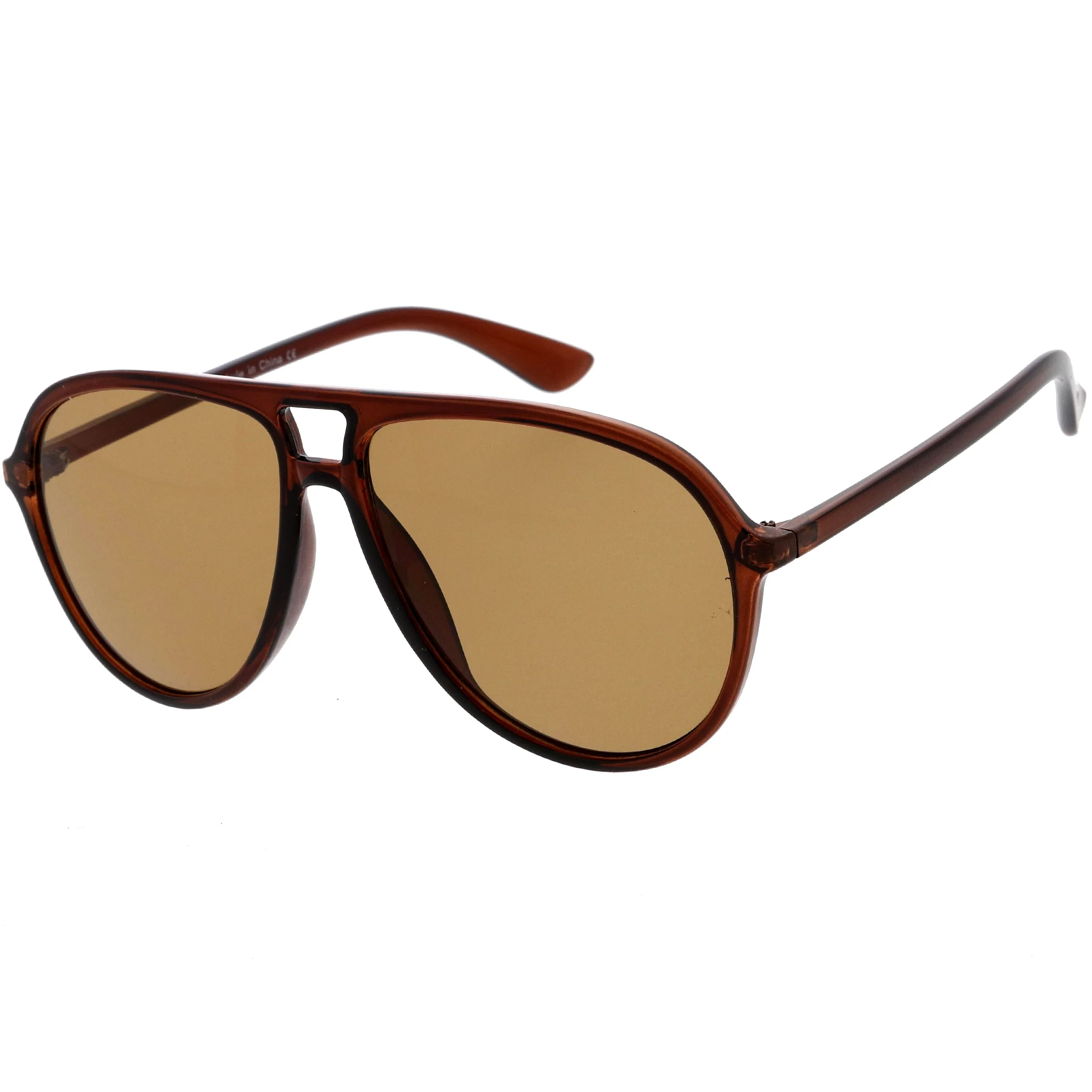 zeroUV  - Classic 80s Inspired Color Tinted Lens Retro Aviator Sunglasses D015 - Image 8