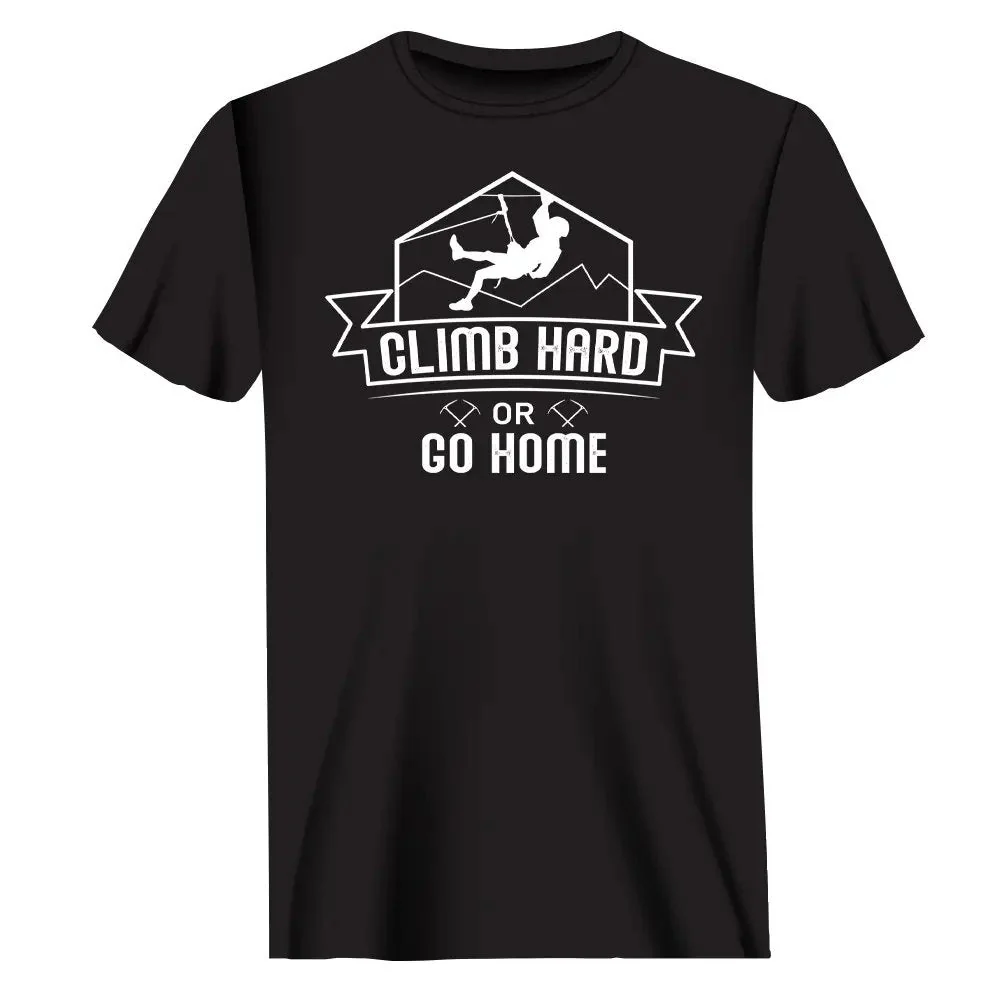 Outdoorzees Climb Hard Or Go Home Man T-Shirt - Image 2