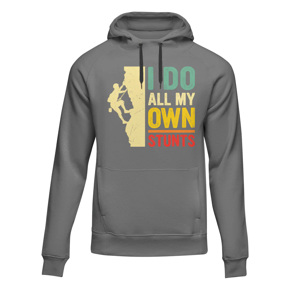 Outdoorzees Climbing I Do All My Own Stunts Unisex Hoodie - Image 2