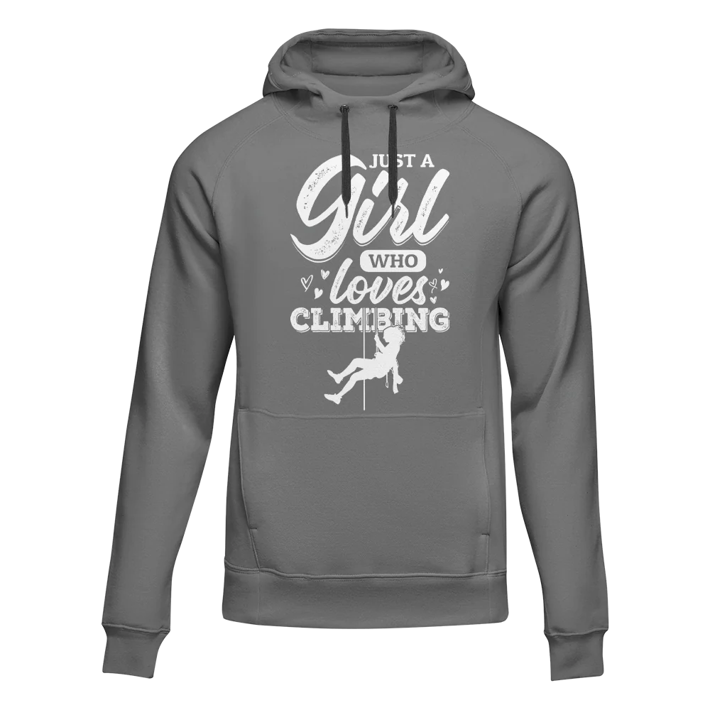 Outdoorzees Climbing Just A Girl Who Loves Climbing Unisex Hoodie