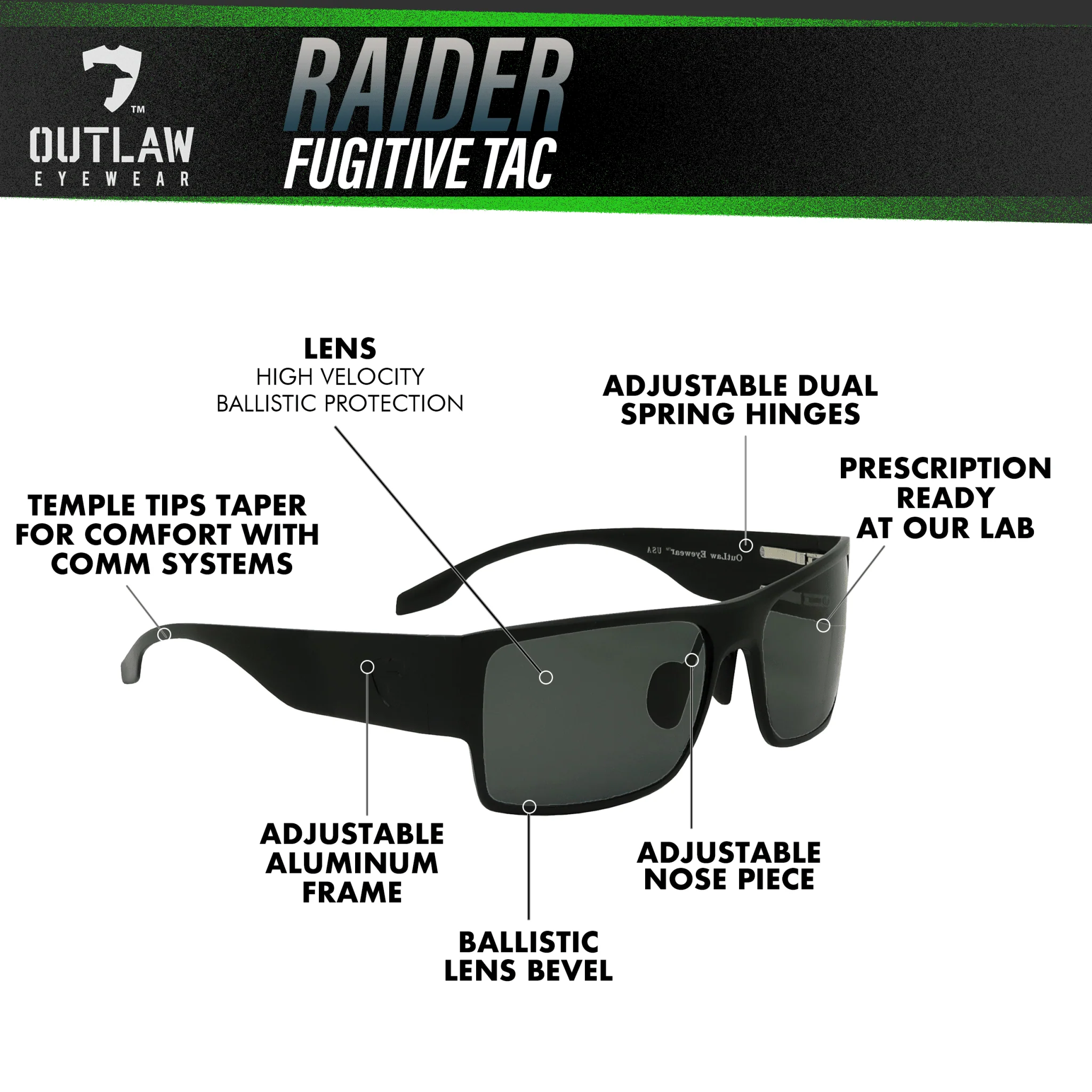 OutLaw Eyewear Custom Raider TAC - Image 9