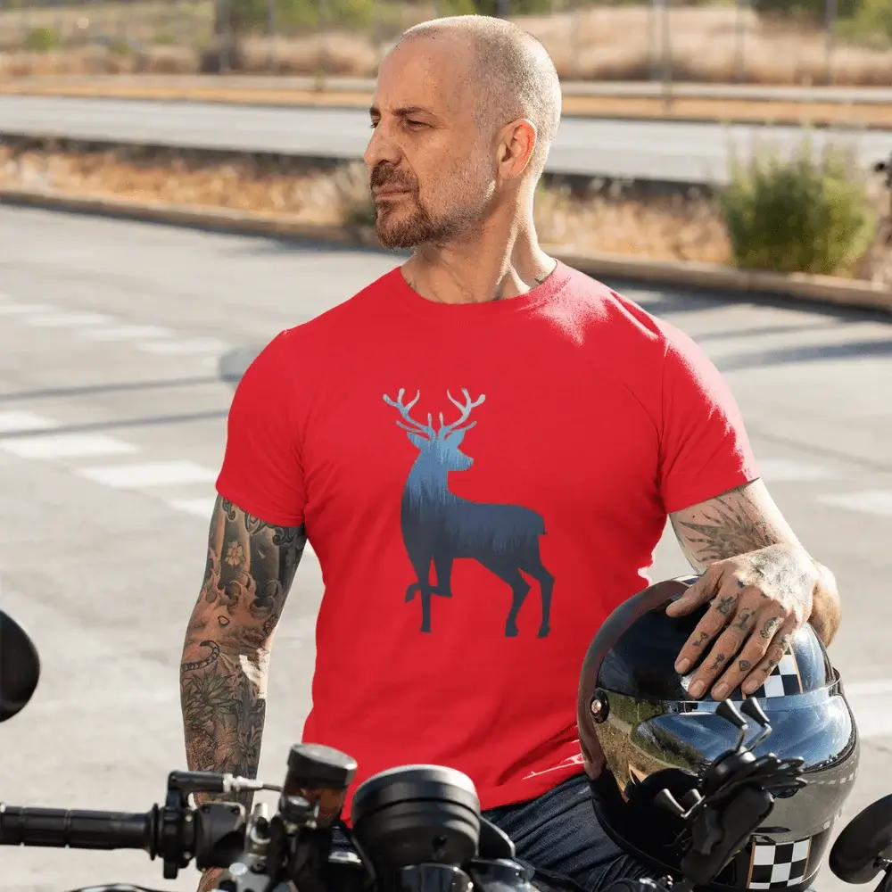 Outdoorzees Deer Color 2 Man T-Shirt - Image 4