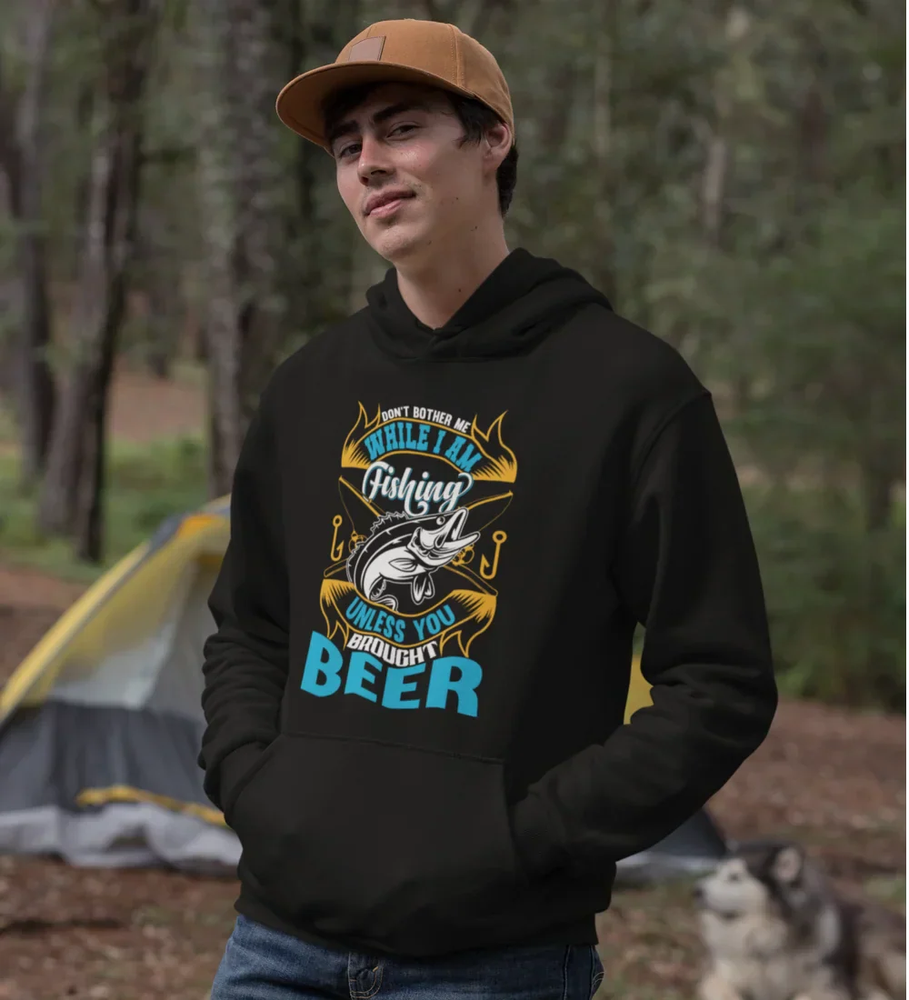 Outdoorzees Don't Bother Me While I'm Fishing Unisex Hoodie - Image 5