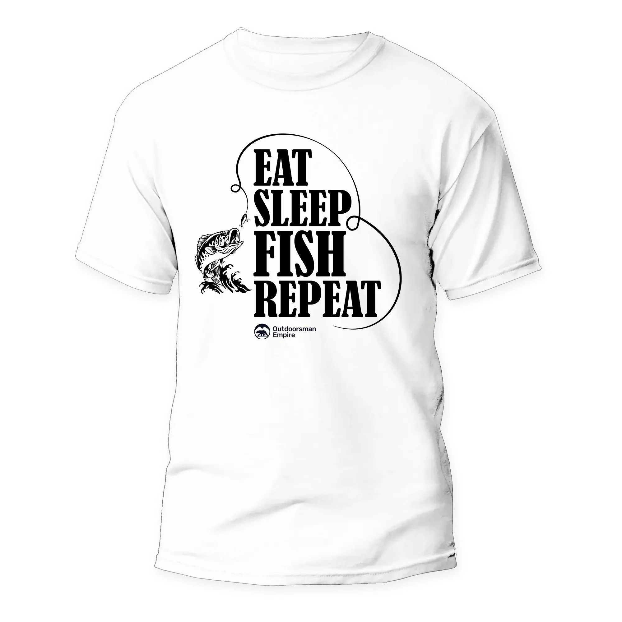 Outdoorzees Eat Sleep Fish Repeat Man T-Shirt - Image 3