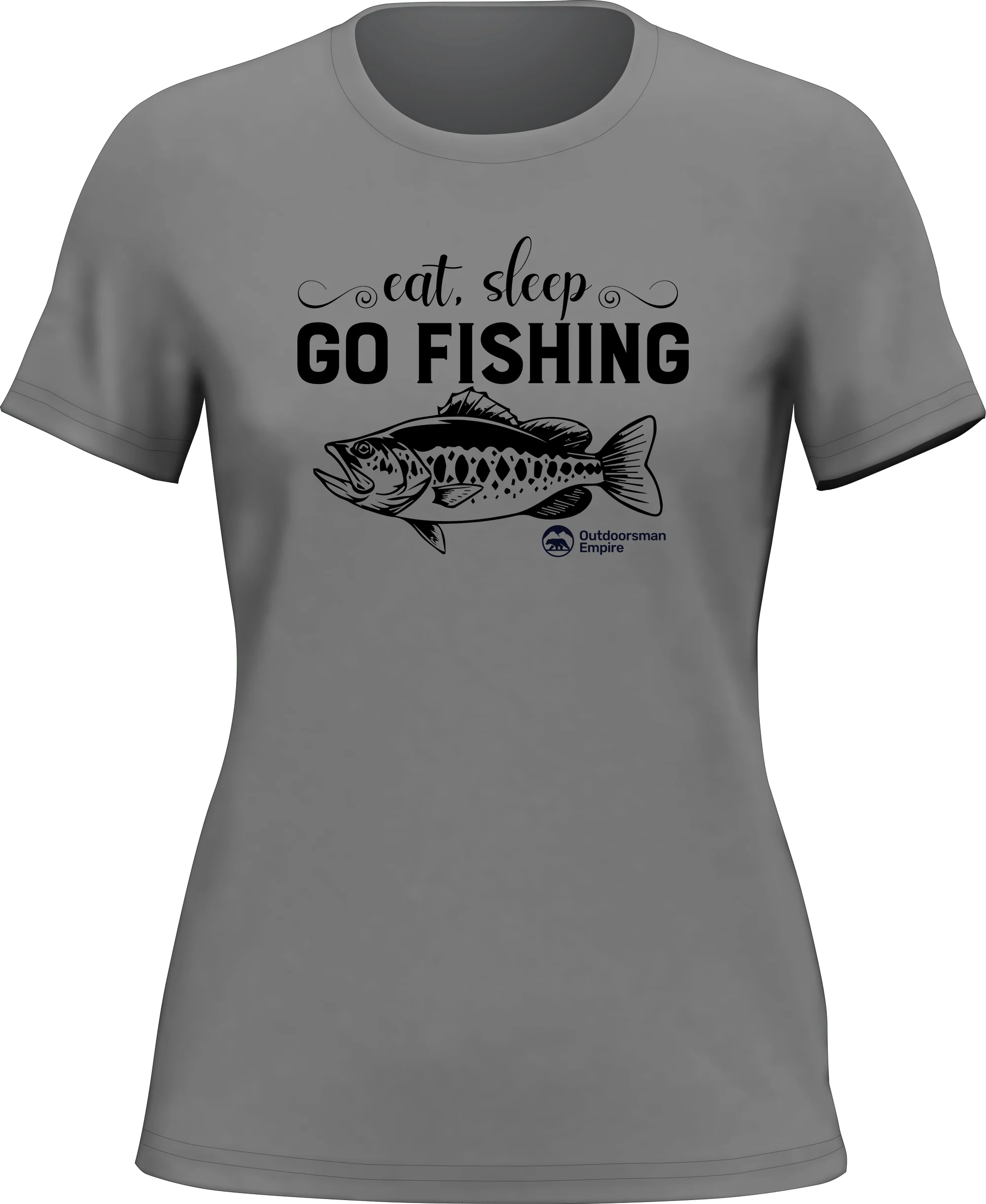 Outdoorzees Eat Sleep Go Fishing T-Shirt for Women - Image 2