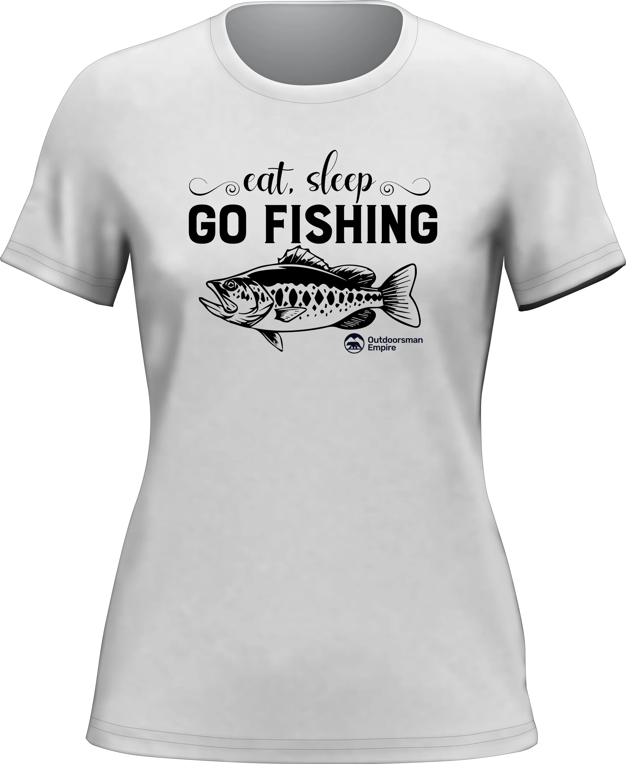 Outdoorzees Eat Sleep Go Fishing T-Shirt for Women - Image 4