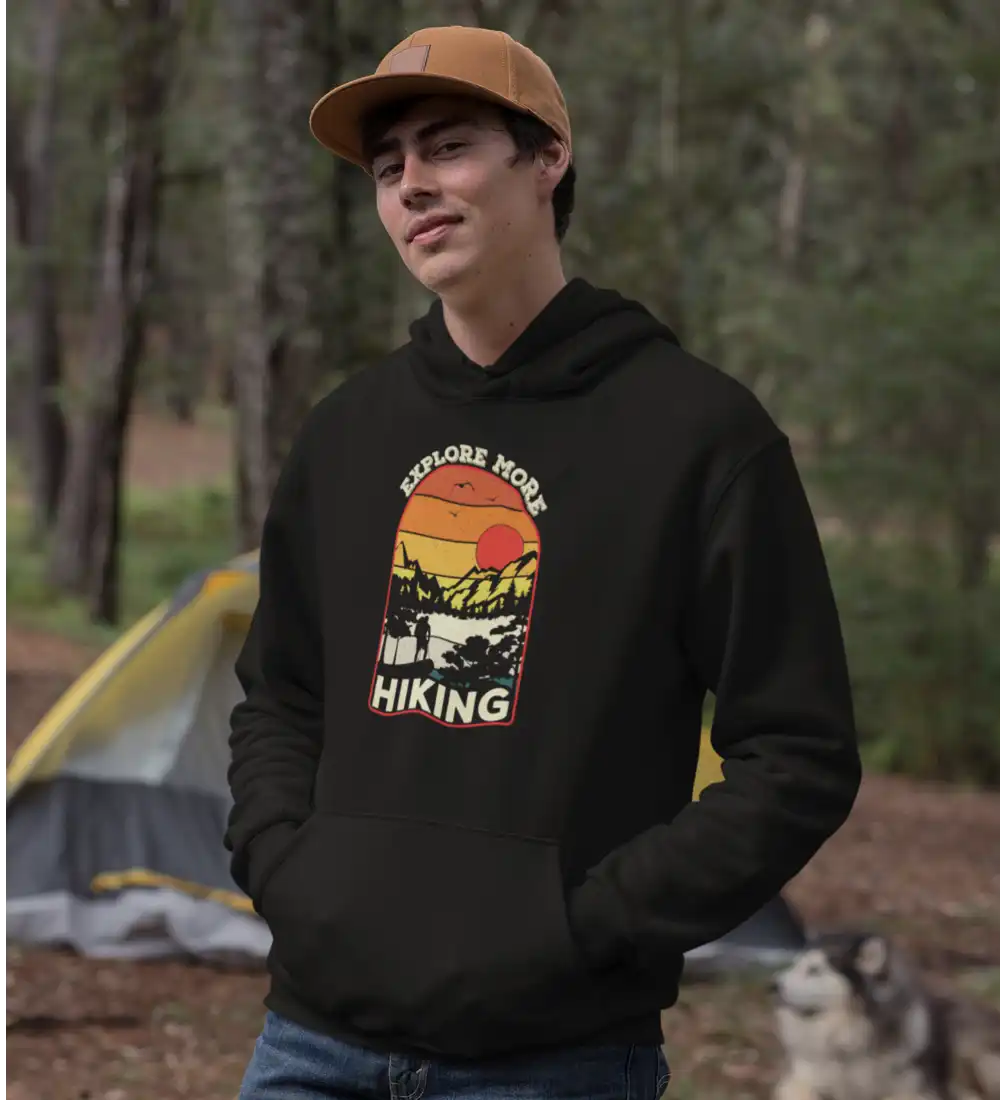 Outdoorzees Explore More Hiking Unisex Hoodie - Image 4