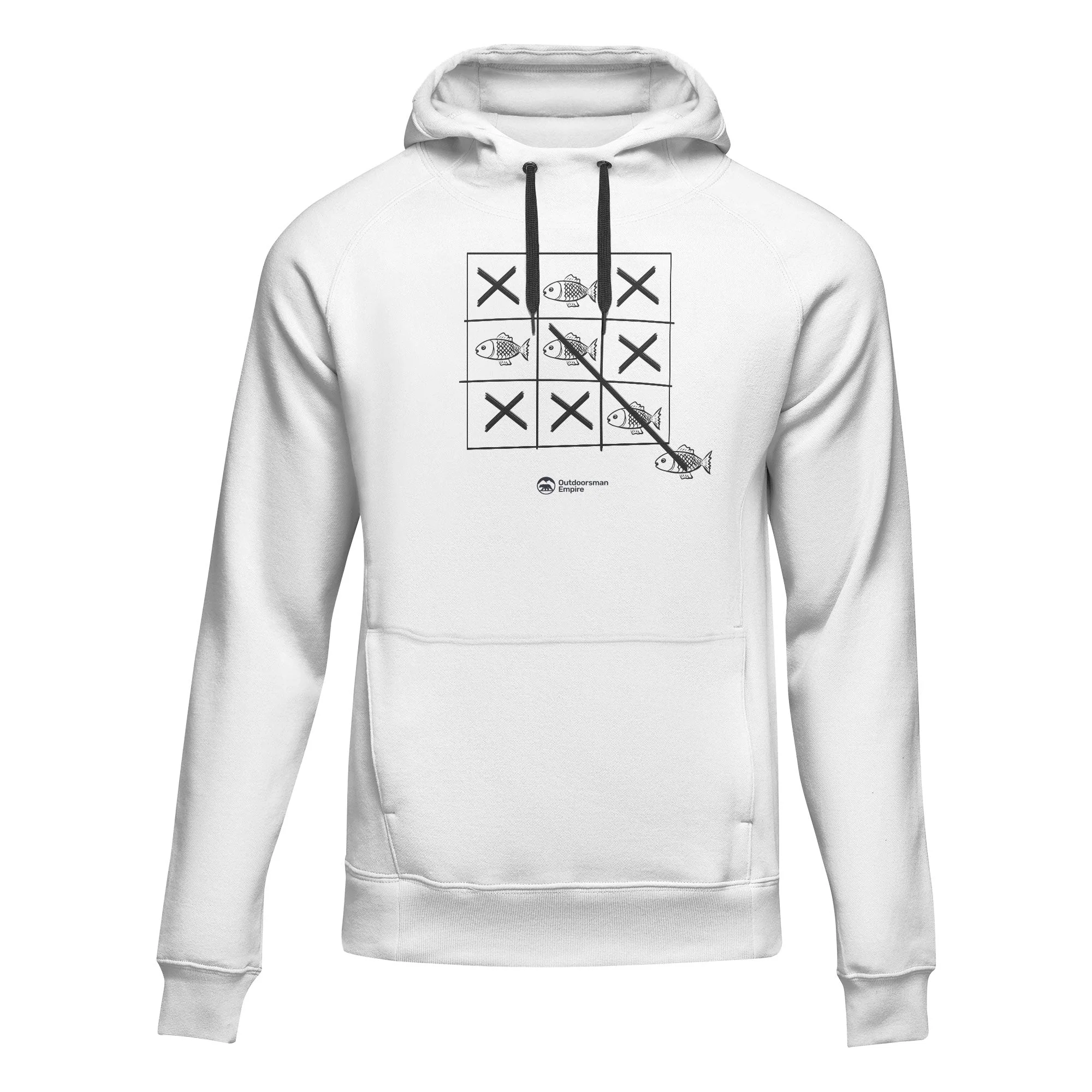 Outdoorzees Fish Tick Tack Toe Unisex Hoodie - Image 3