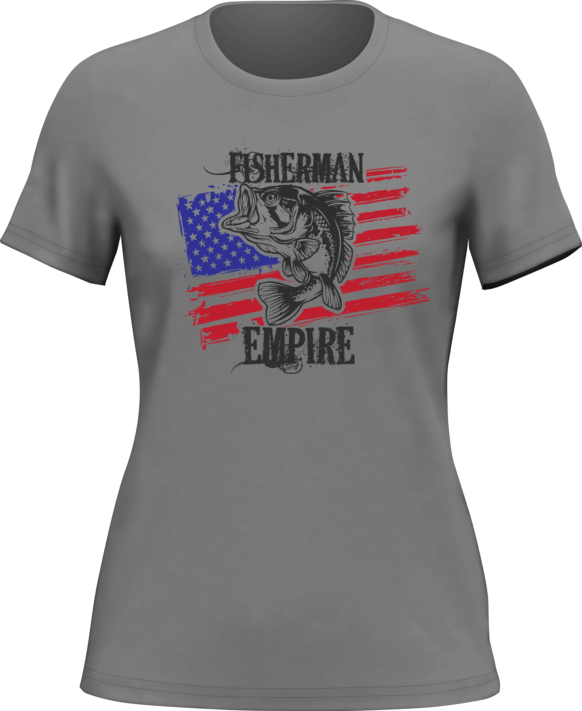 Outdoorzees Fisherman American Empire Color T-Shirt for Women - Image 4