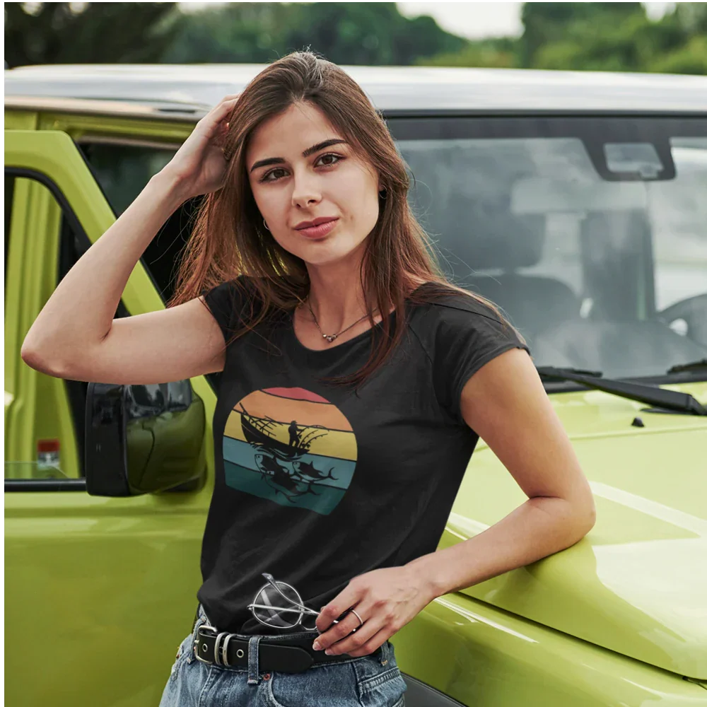 Outdoorzees Fishing Boat T-Shirt for Women - Image 3