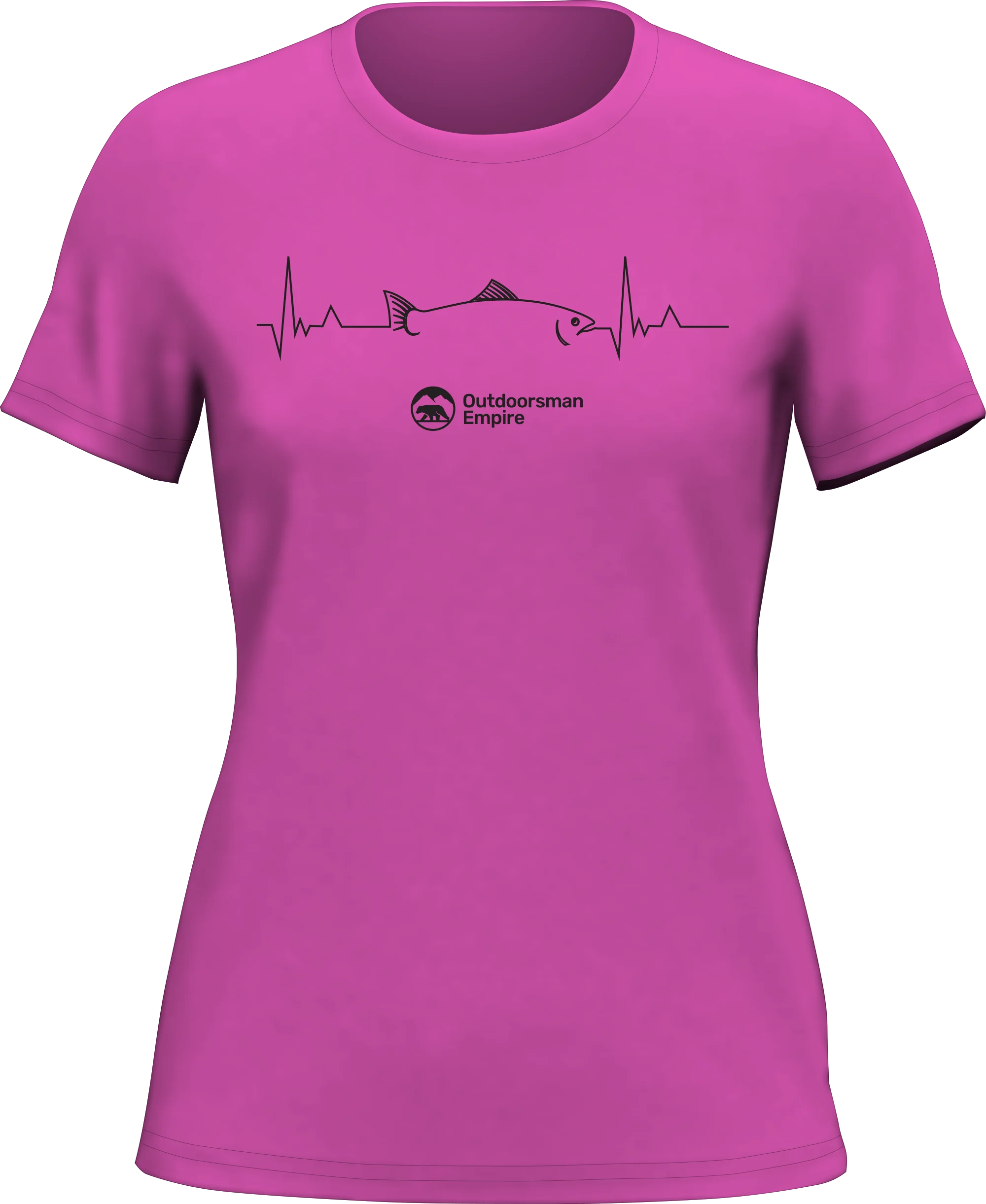 Outdoorzees Fishing Cardiogram T-Shirt for Women - Image 3