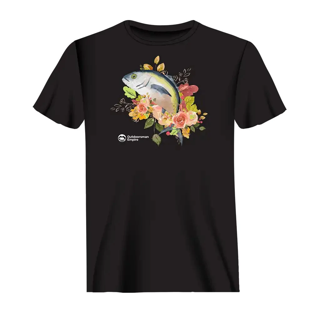 Outdoorzees Fishing Flower Man T-Shirt