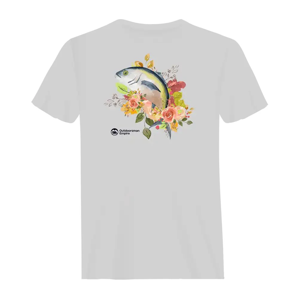 Outdoorzees Fishing Flower Man T-Shirt - Image 3