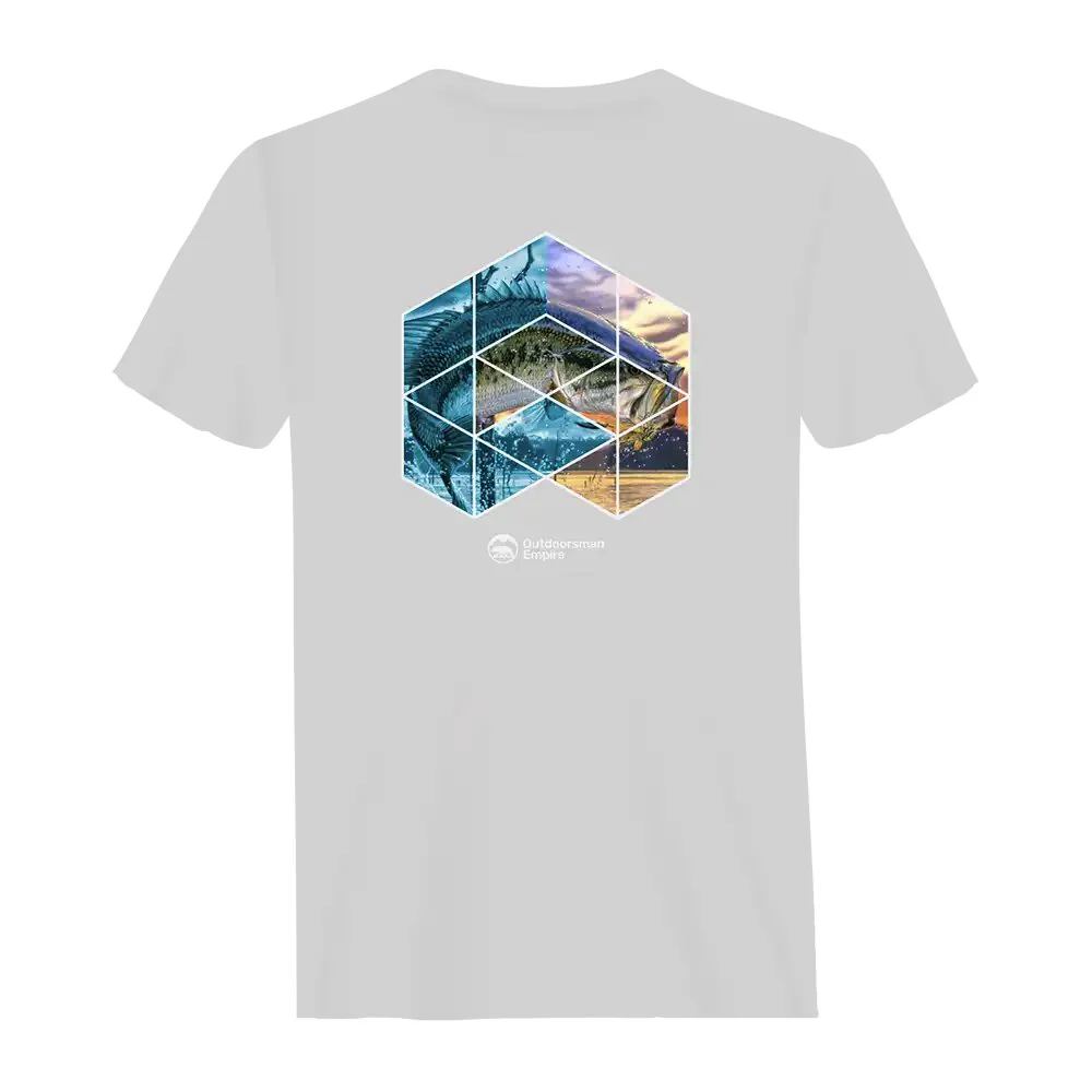 Outdoorzees Fishing Geometry Man T-Shirt - Image 3