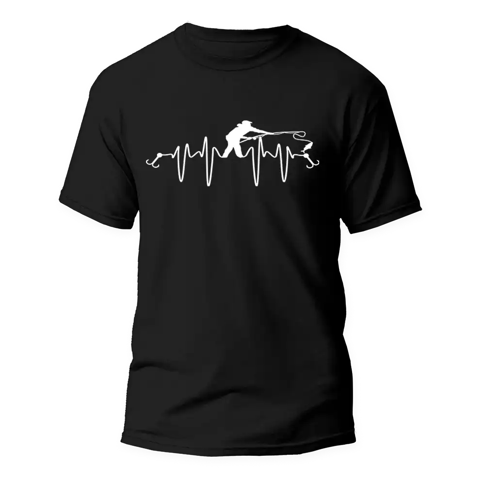 Outdoorzees Fishing Heart Beat Man T-Shirt - Image 3
