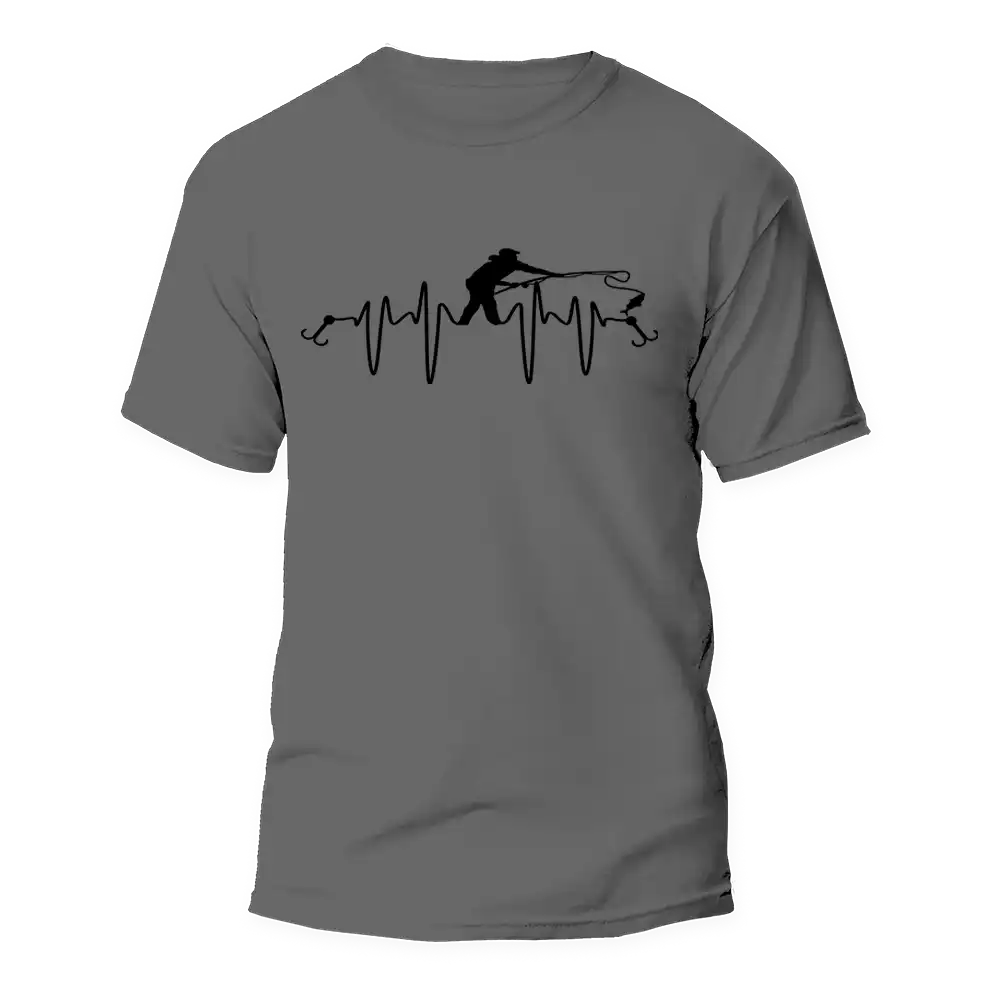 Outdoorzees Fishing Heart Beat Man T-Shirt - Image 4