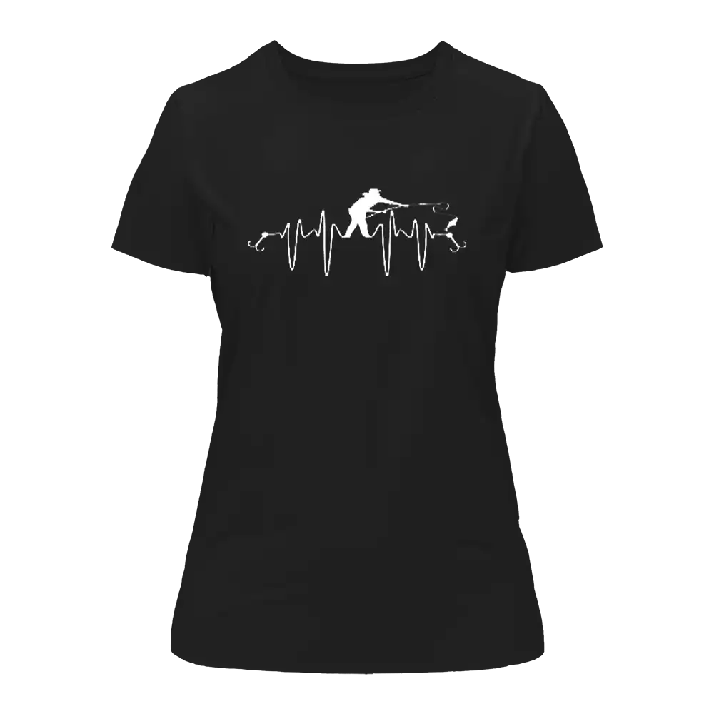 Outdoorzees Fishing Heart Beat T-Shirt for Women - Image 3