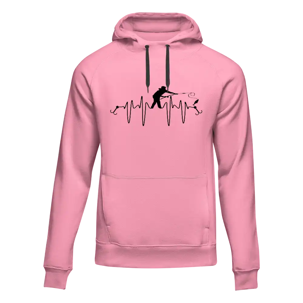 Outdoorzees Fishing Heart Beat Unisex Hoodie - Image 2